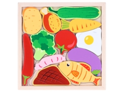 Ats-rompecabezas De Vegetales De Madera Para Niños Bebés Juguete Educativo De Aprendizaje Temprano Regalo