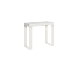 Consola extensible 90x40/300 cm Tecno Fresno Blanco estructura Blanca