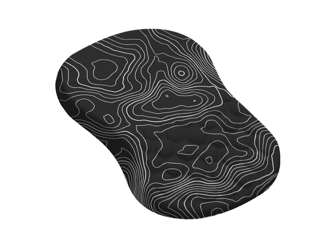 Reposamuñecas para ratón, alfombrilla ergonómica con soporte, cómodo cojín para portátil