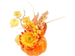 Decoración De Halloween: Calabaza Artificial, Hojas De Arce, Flores, Adorno De Mesa De Bonsái, Otoño.