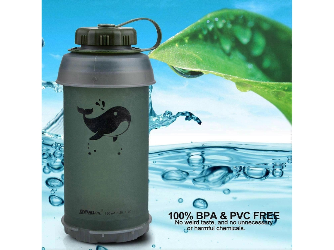 Botella De Agua Deportiva Portátil, Suave Y Plegable De 750 Ml Para Áreas Exteriores Rosewell