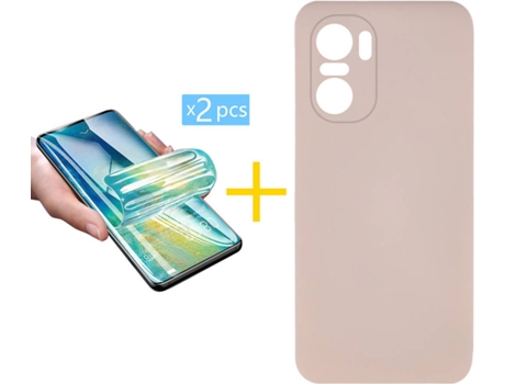 Carcasa + 2 Protectores de Pantalla para Xiaomi MI 11I SKYHE Rosa Pastel