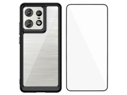 Funda De Acrílico Tpu Wanlonfeng Serie Xc Compatible Con Motorola Edge 50 Neo 5g Con Vidrio Templado (orificio Grande Para Lente)