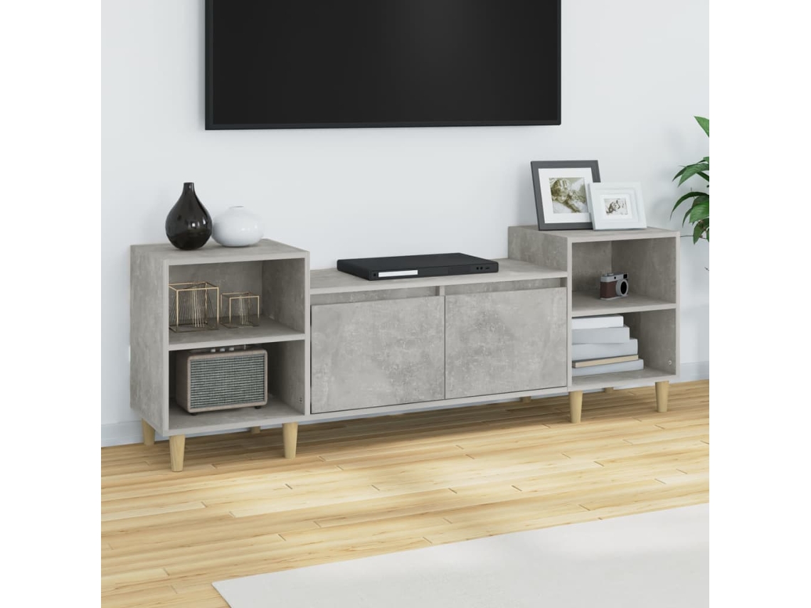 Estantería/Mueble de TV 160X35X55 Cm Derivados de Madera Gris Cemento