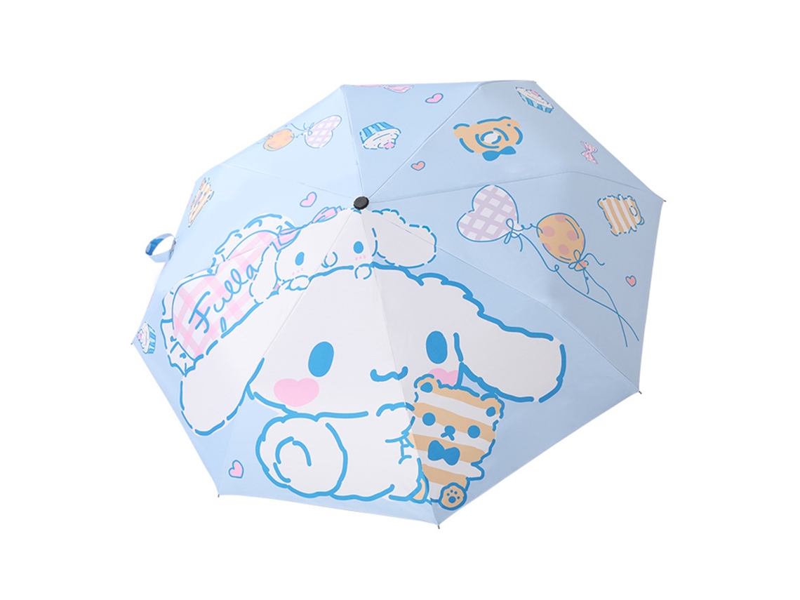 Guarda-chuva Dobrável Portátil Uv Protection Com Estampa De Cachorro À Prova De Água E Abertura Automática