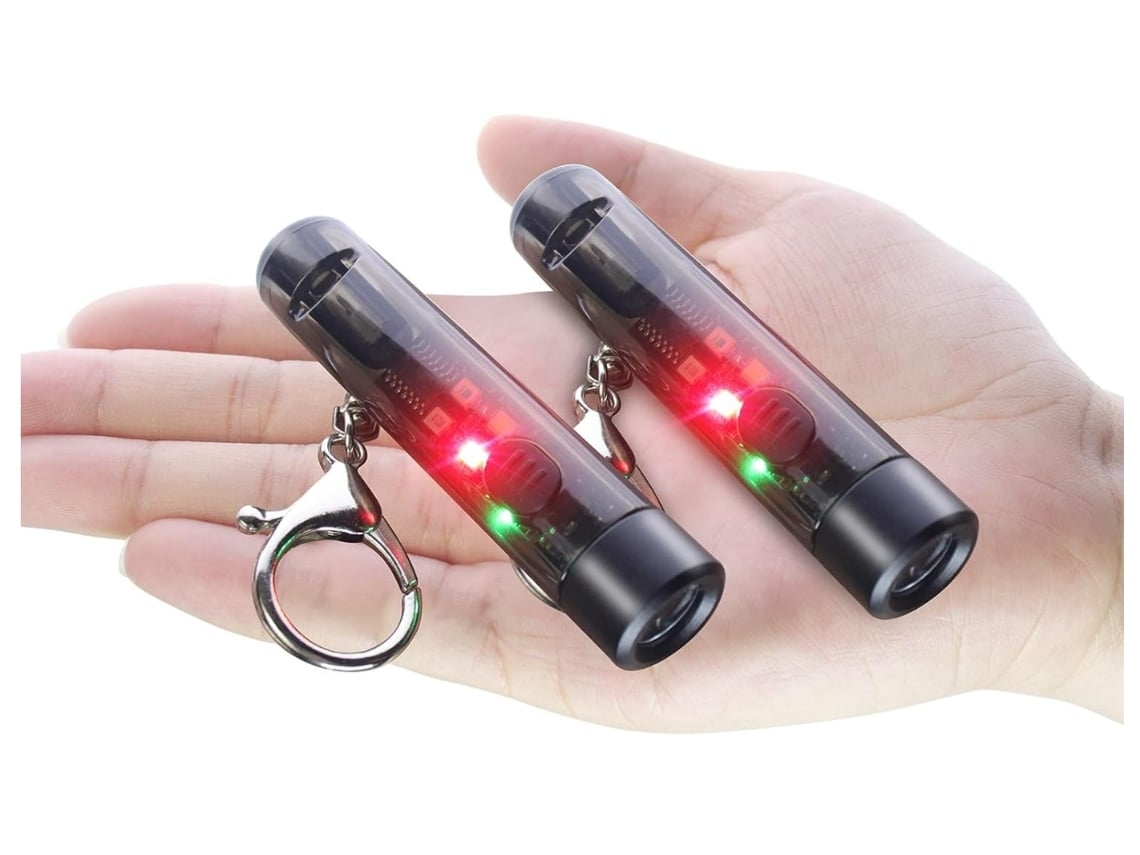 Mini linterna de bolsillo pequeña de 80 lúmenes con alimentación por USB (2 unidades), color negro, Yunzii