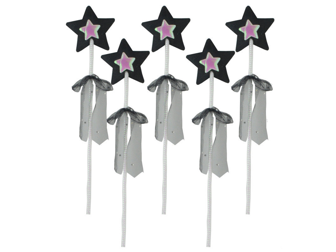 Varita de Princesa con Brillo para Niños, Varitas Mágicas para Disfraces con Lentejuelas Brillantes y Cintas Suaves, Varitas de Hada para Accesorios LAOPIPFU