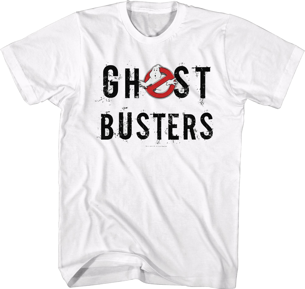 Camiseta Unisexo DEEPSTONE Scattered Logo Ghostbusters Blanco (L)
