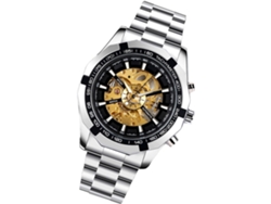 Reloj Mecánico Automático Esqueleto Para Hombre En Aleación De Zinc, Sin Batería, Elegante Y