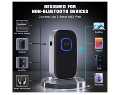 Receptor Bluetooth, adaptador auxiliar Bluetooth para coche, cancelación de ruido 3,5 mm Aux Bluetooth 5.0 receptor de música para estéreo doméstico, auriculares con cable, llamadas manos libres (16 h