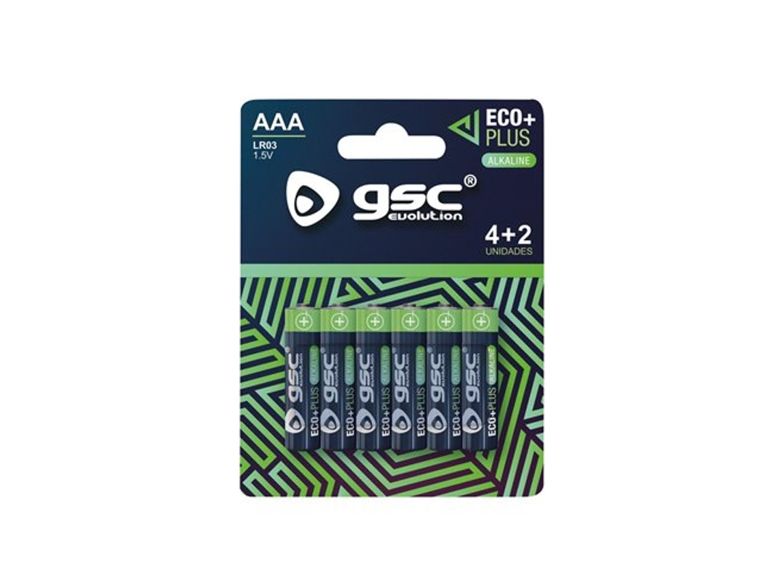 Pila Gsc Ecoplus Alcalina Lr03 (aaa) (pack De 6 Unidades)