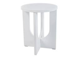 Mesa Auxiliar Kysdajore Tablero Redondo 50xø40 Cm Blanco [EN.CASA]