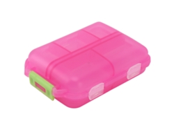 Caja De Plástico Impermeable Para Medicamentos Con 10 Compartimentos, Bandeja Portátil, Color Rosa.