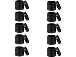 Conjunto De 10 Potes Para Amostras De Cremes E Cosméticos E Caixa Para Armazenamento De Loções Em Pó.