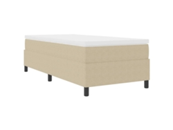 Maison Exclusive - Cama Tipo Box Spring Gris Claro Y . 100 X 200 Cm Tela De Pana
