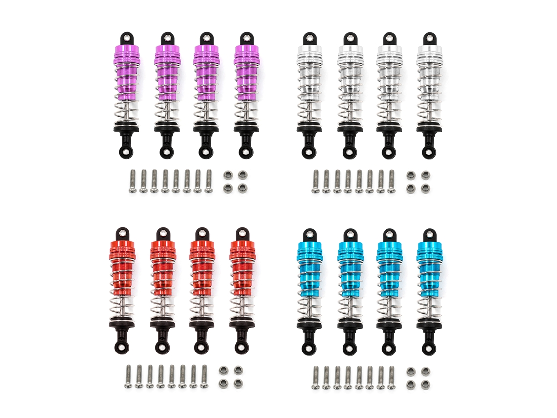 4 Amortiguadores De Aleación De Aluminio Para Coche Rc Wltoys 1/14 144001, Piezas De Mejora Y Accesorios.