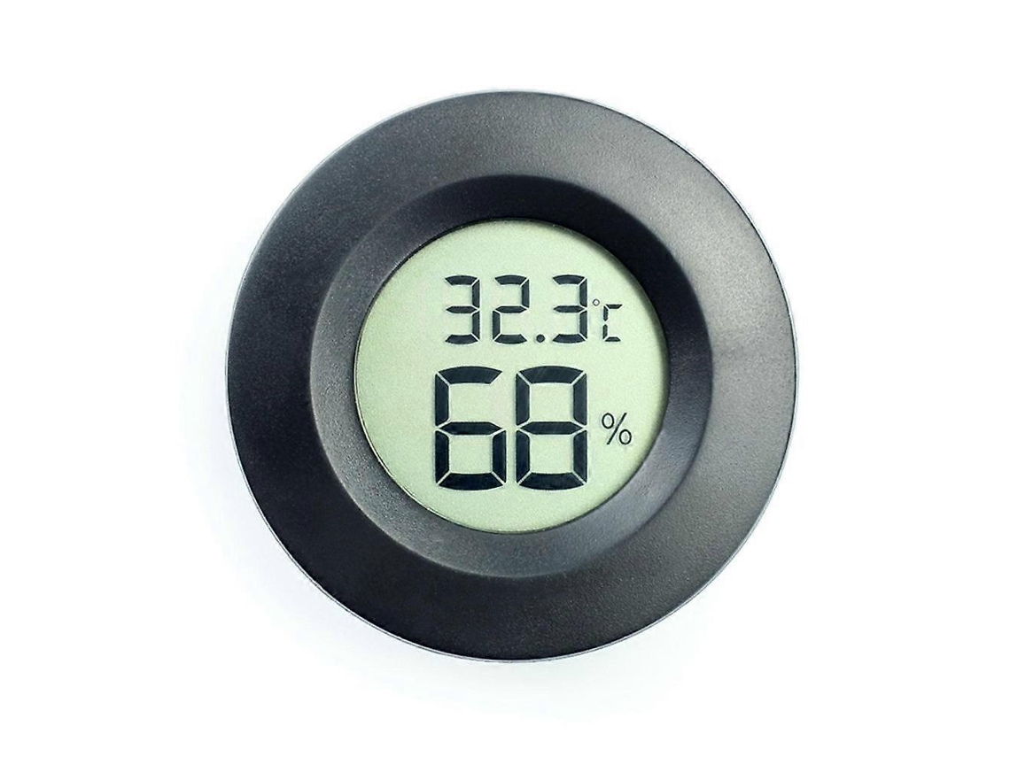 Termómetro e higrómetro digital redondo LCD para uso en interiores y exteriores Nostalgia88