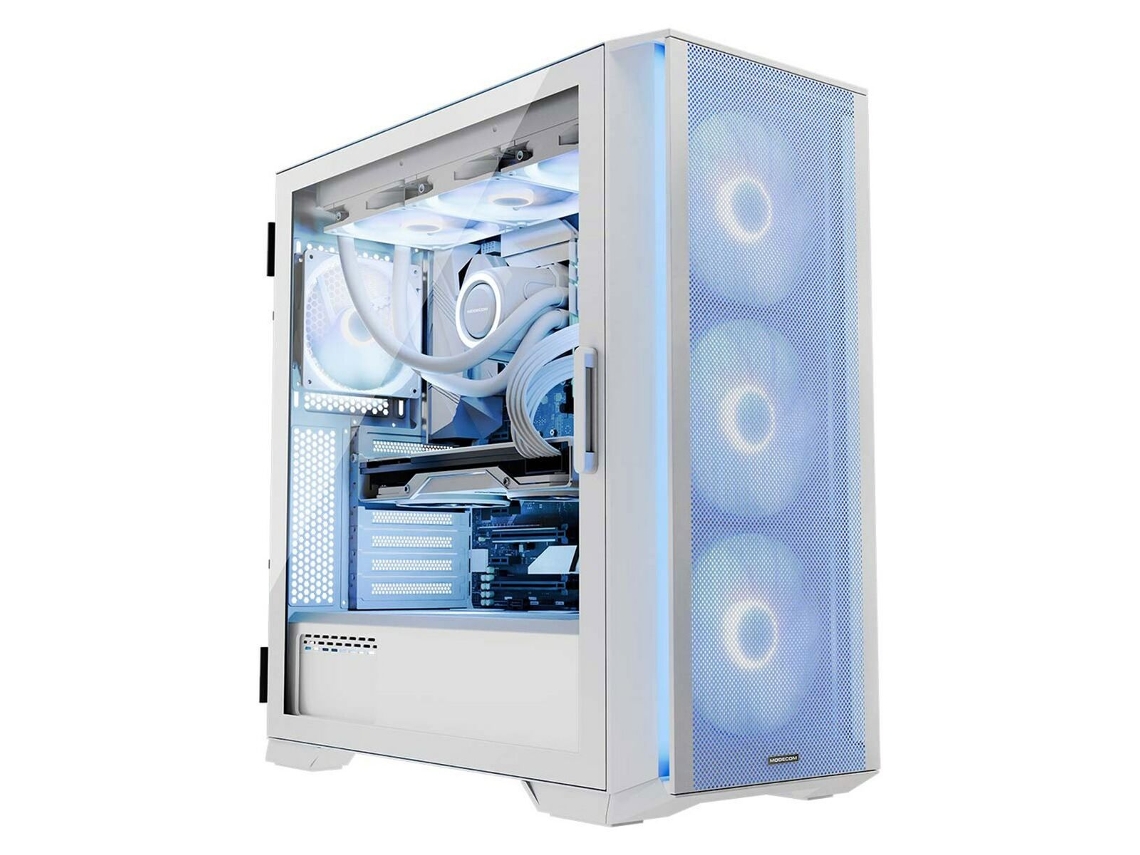 Caja Semitorre ATX MODECOM AT-HORIZON-MG-ARGB-20-000000-0002 (Blanco - Midi-Tower)