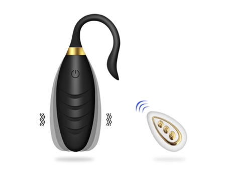 Vibrador de huevo de salto con control remoto inalámbrico para mujer (negro) YIZHOOD