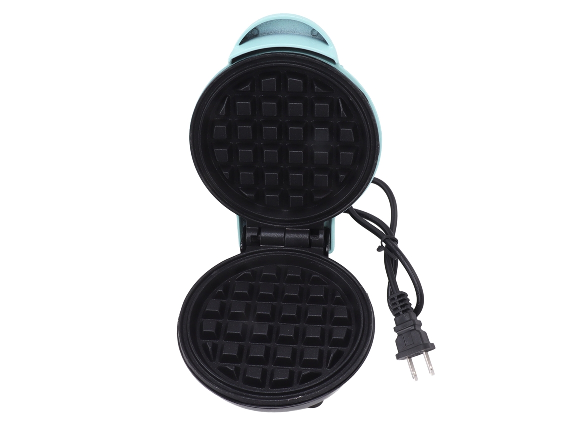 Mini Gofrera Redonda Multifuncional Antiadherente Para Desayuno, 110 V, Color Azul