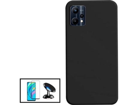 Kit Carcasa + Protector de Pantalla + Soporte Realme 9 Pro GIFT4ME Negro