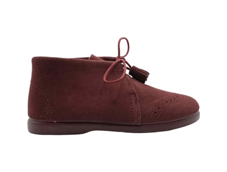Botas Unisex TOKOLATE Serraje Palavega Cordón Piel Rojo (28)