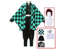 Kamado Tanjirou Demon Slayer Kimono Anime Kimetsu No Yaiba Traje Halloween