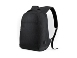 Mochila antirrobo con conexión USB. Bolsillo acolchado para portátil y tableta. Espalda y correas acolchadas.