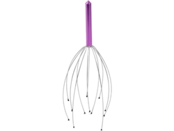 Masajeador De Cabeza Portátil Con Perlas Suaves, Alivio Del Estrés, Relajación Profunda, Morado.
