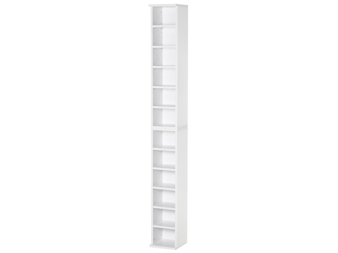 Estante Para Cd Y Dvd, 204 Discos, Blanco