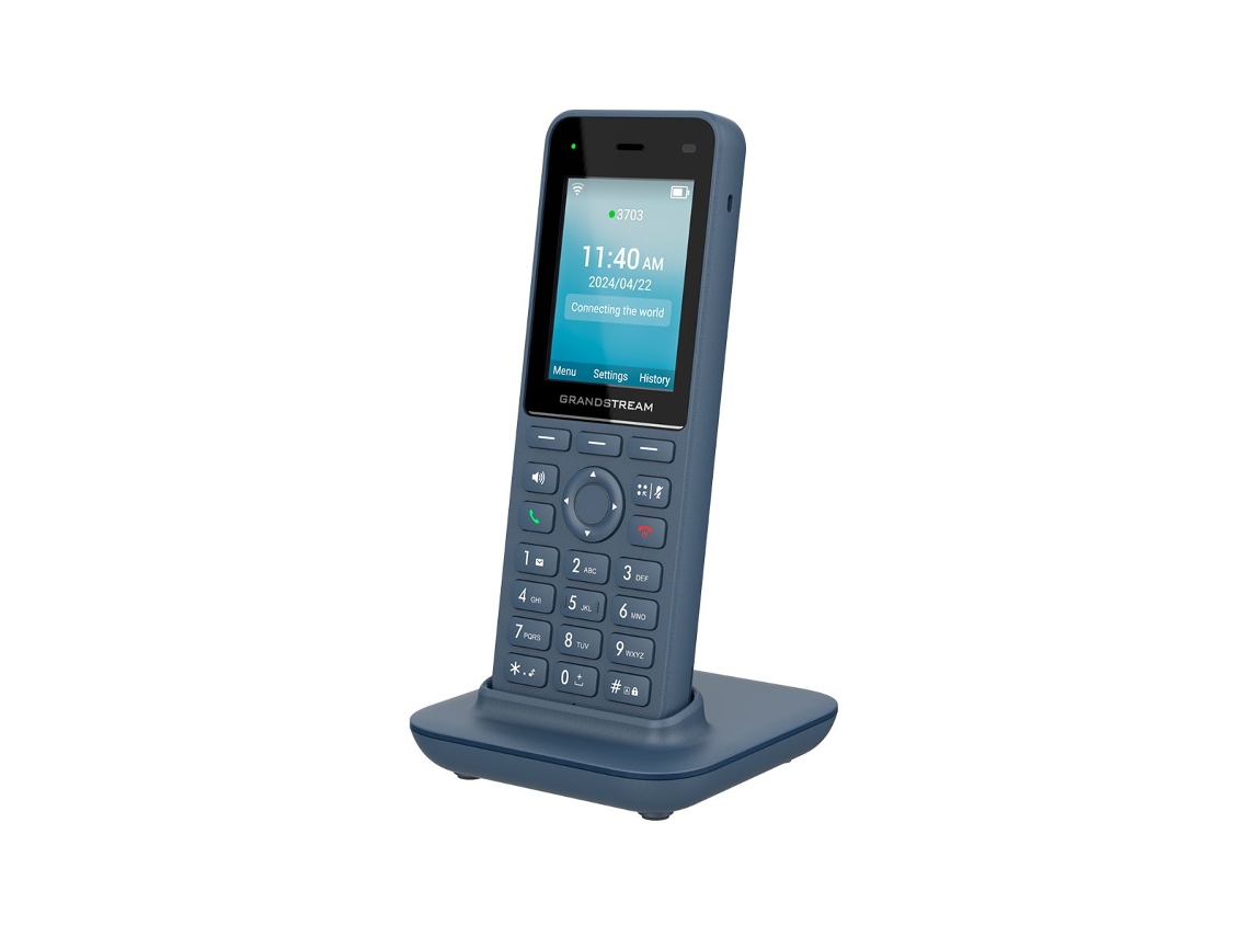 Grandstream WP826 Teleacute fono IP Wi-Fi 6 inalaacute mbrico doble banda.3 cuentas SIP,3 liacute neas.Hasta 12h de conversac