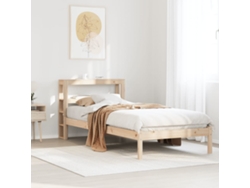Estructura De Cama Sin Colchón Madera Maciza De Pino 90x190 Cm