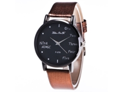 Reloj De Pulsera Analógico Unisex Con Correa De Piel Sintética Negra, Movimiento De Cuarzo, Ideal Para Parejas.