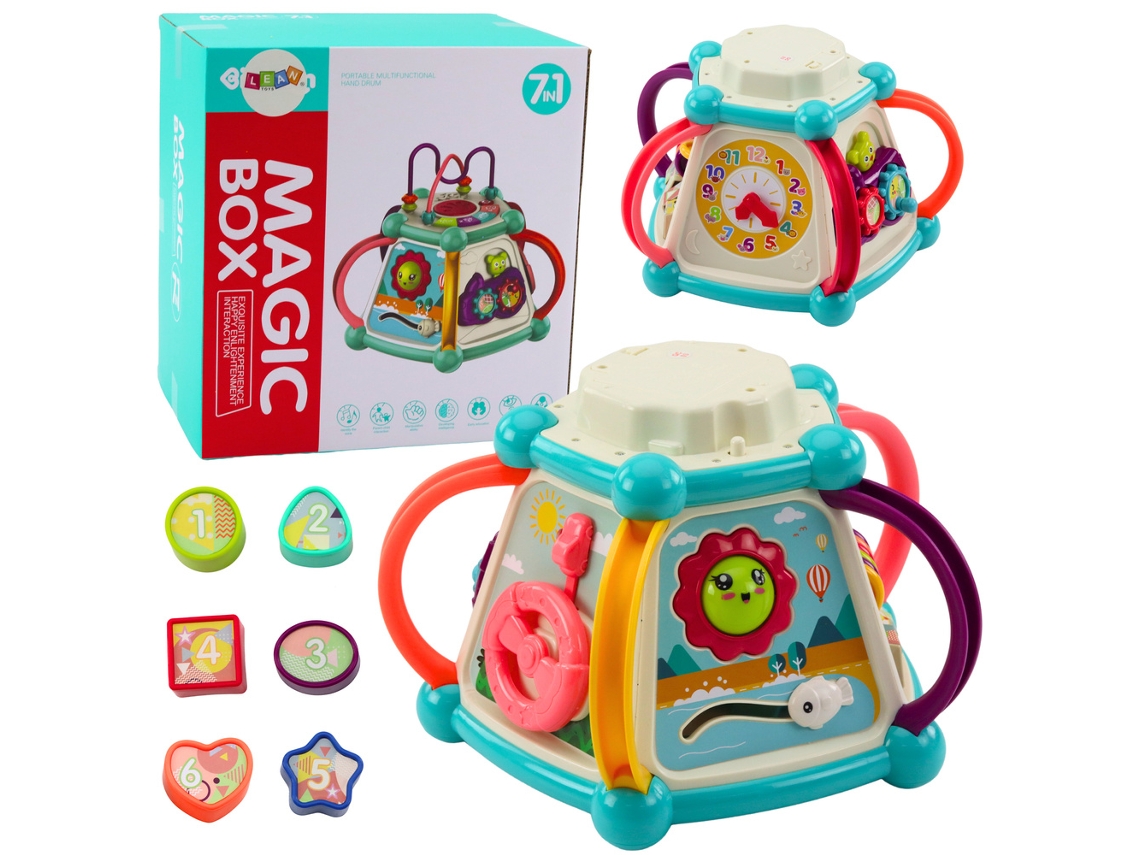 Clasificador de cubos educativo multifuncional 7 en 1 con luces y sonidos B.active