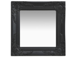 Espejo de Pared Estilo Barroco 40 x 40 cm Negro