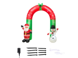 Arco Navideño Inflable De 2,4 M Con Muñeco De Nieve Y Luces Led Para Decoración De Jardín Y Fiestas.