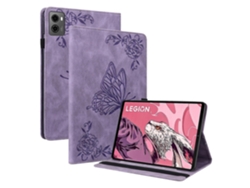 Funda para tableta Lenovo Legion Y700 Tab Gen 2 con tarjetero y funda de piel sintética color morado Chennnls (2023)