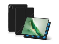 Funda de cuero para tableta Honor Magicpad 2 de 12,3" con soporte origami y función de encendido automático, color negro Chennnls