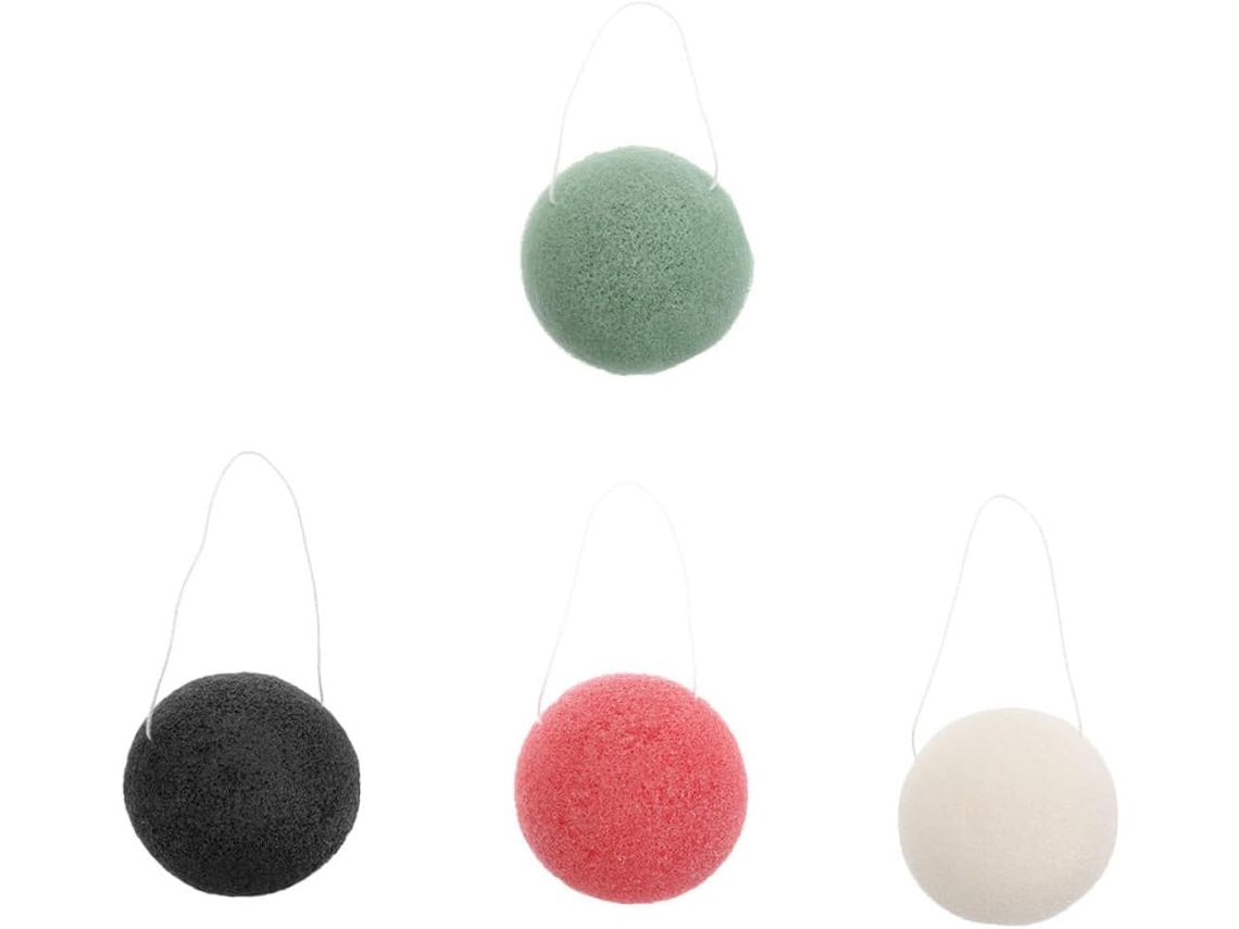 Juego De 4 Esponjas Faciales Reutilizables Con Herramientas Variadas Para Desmaquillar Y Exfoliar La Piel.