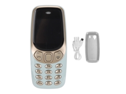 Mini Teléfono Móvil Bluetooth 3 En 1 Con Baja Radiación, 3 Sim Gsm, Desbloqueado, Color Verde Dorado.
