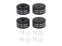 4 Patas Antideslizantes Y Amortiguadoras De Aleación De Aluminio Para Equipos De Audio Y Reproductores De Cd.