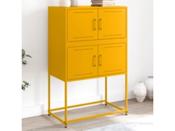 Aparador De Acero Amarillo Mostaza 68,5x38,5x107 Cm