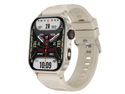 Smartwatch Yizhood Km02 2.01 Inch Llamada Bluetooth Ip68 Impermeable Monitor De Salud 370mah (android Y Ios - Caqui)