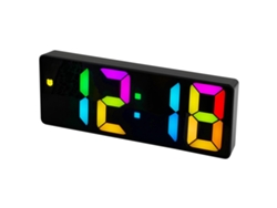 Reloj Electrónico RGB Multifuncional Creativo con Tapa Negra que Cambia de Color. Kofihety