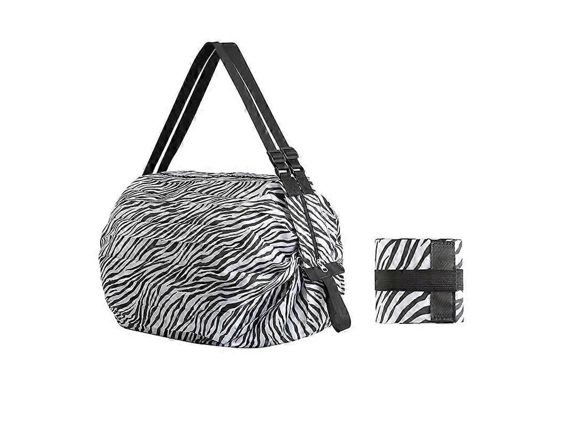 Bolsa de playa con bolsas de compra ligeras, bolsa de transporte plegable de nailon en color negro. GOKOCO