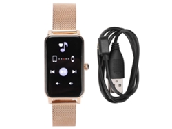 Reloj inteligente Zx19 para mujer, elegante, de acero inoxidable, resistente al agua IP68, compatible con Android e iOS, dorado, Ly Ebike