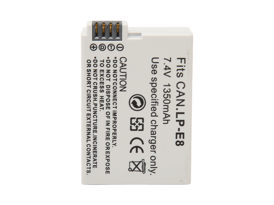 Bateria De Substituição Para Câmera 1350mah 7.4v Lp-e8 Para Slr 600d 700d 550d 650d X7i X6 T2i T3i T5i