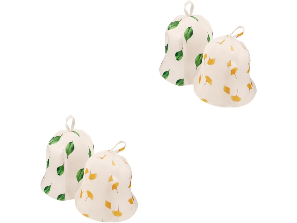 Juego de 4 gorros de sauna de secado rápido, gorros de ducha, accesorios de sauna, artículos de fieltro Gokoco