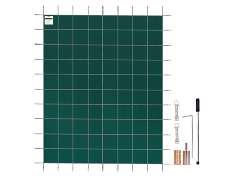 Cubierta rectangular para piscina de malla de seguridad,verde, para invierno VEVOR