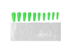 KKML-10 Piezas de Uñas Postizas de Cobertura Total de Color Puro para Mujeres y Niñas Elegantes y a la Moda Herramienta de Manicura N5354-03
